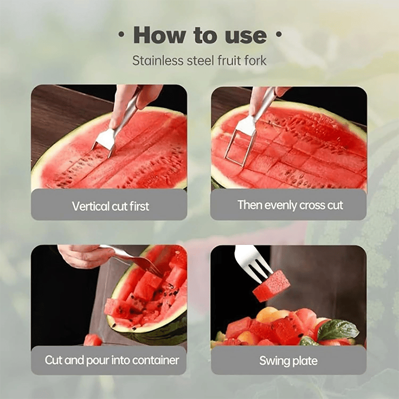 2-in-1 Dual Head Stainless Steel Watermelon Cutter Slicer Tool